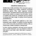 Nezavisnost TIR obavestenje 2