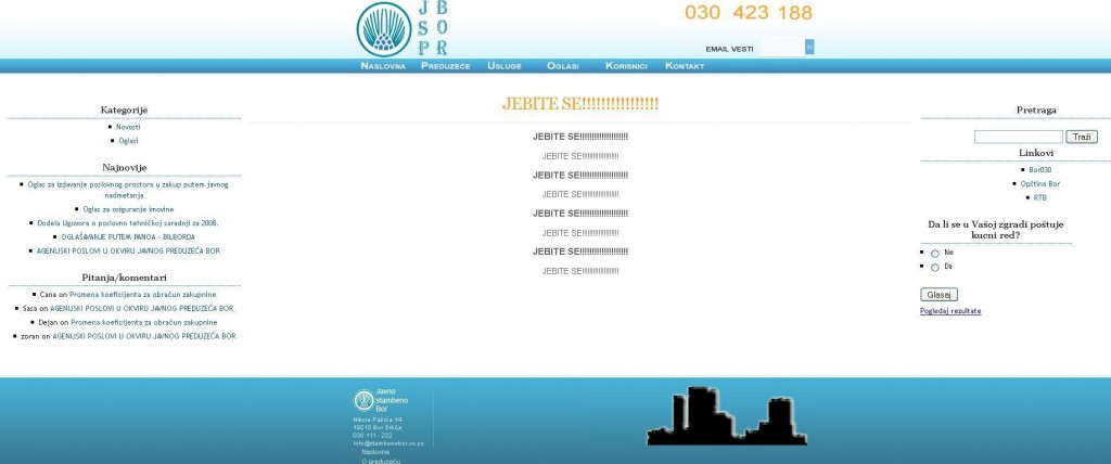 Bor pred gradjanskim protestima