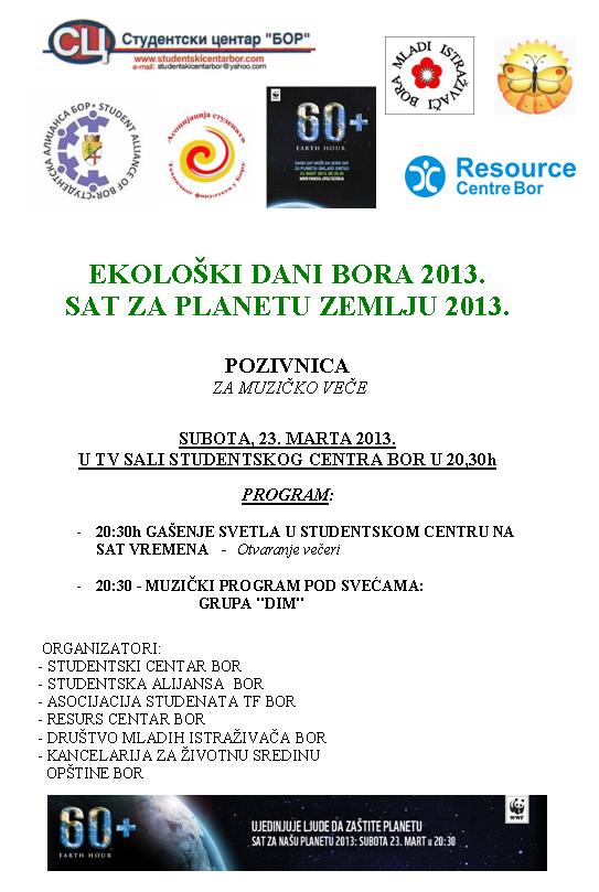 Sat za planetu Zemlju 23. marta Sat za planetu Zemlju 23. marta