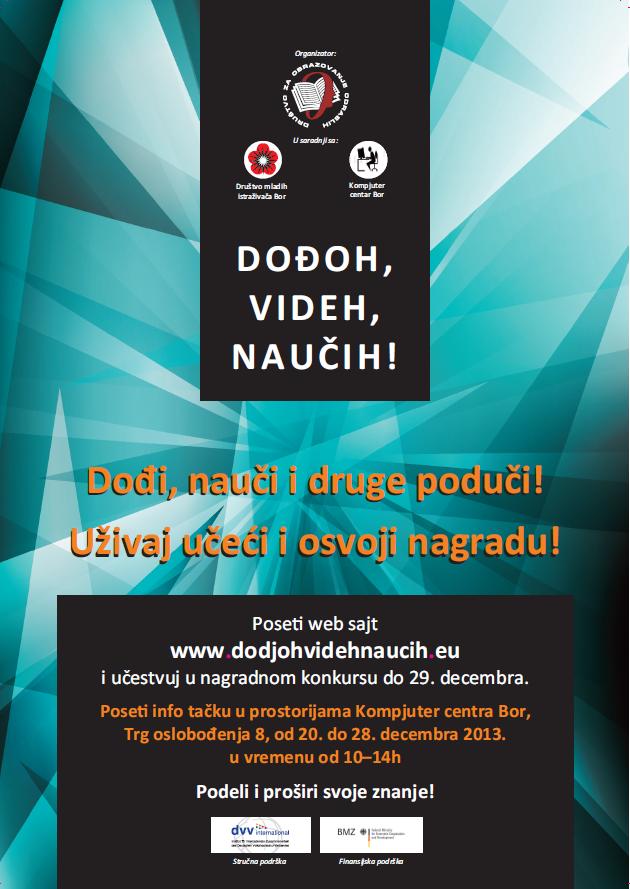 U Boru Info pult Društva za obrazovanje odraslih