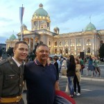 I Boranin Aleksandar Stanojević na promociji najmlađih oficira ispred Doma Narodne Skupštine