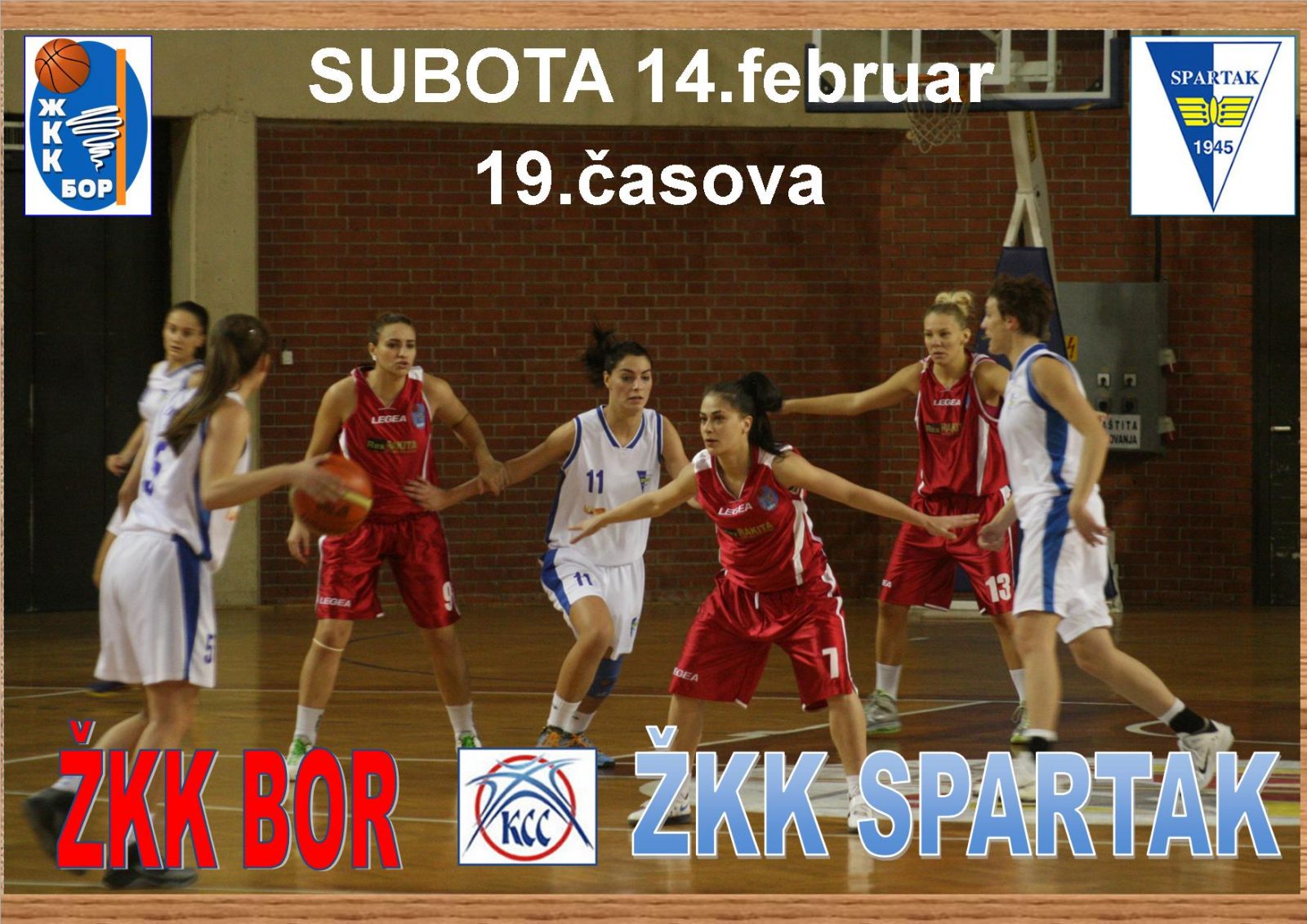 Najava košarka: Prva ženska liga Srbije 19.kolo: ŽKK BOR - ŽKK Spartak - Subota u 19 časova