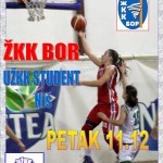 Danas u 17.časova ŽKK BOR - Student (NIŠ) - 10.kolo Prve ženske lige Srbije