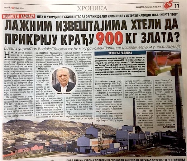 30 godina se kralo u RTB Bor