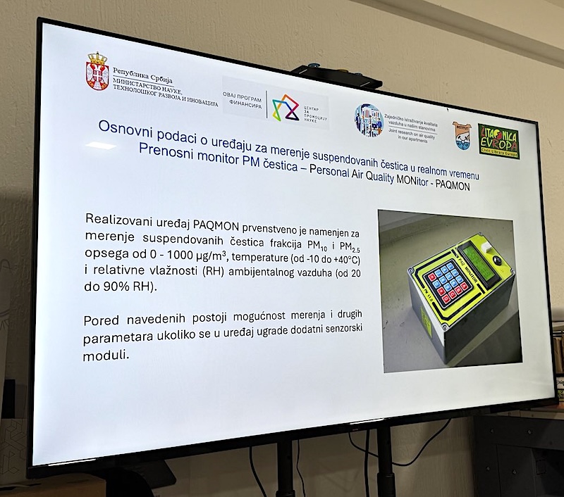 Predstavljen projekat JoAQMA - istraživanje kvaliteta vazduha